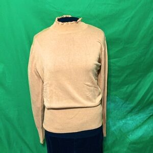 Mustard yellow mock turtleneck NWT size small